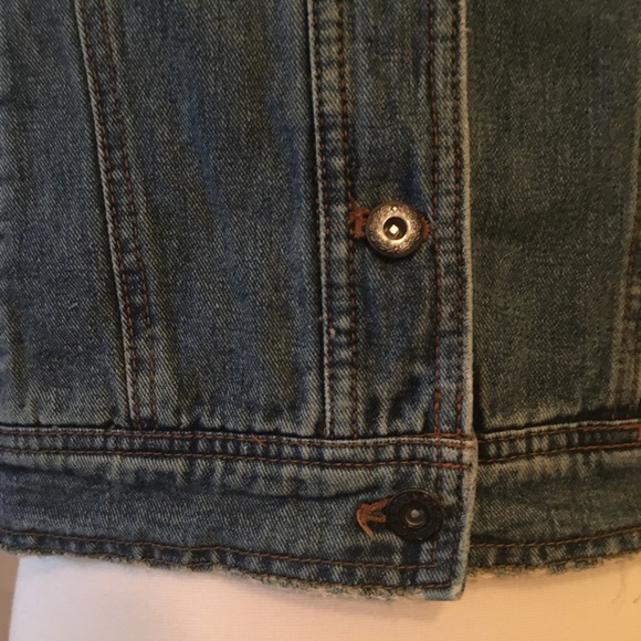 Free People Lace Up Denim Vest Sz XS - Picture 7 of 8